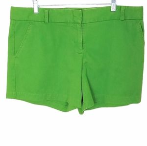 J. Crew 100% Cotton Lime Green Low Cut Chinos Women's Size 14
